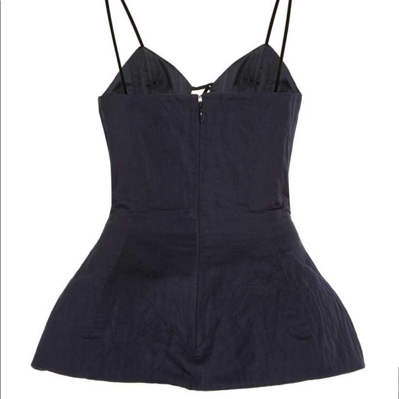 Brock Collection Tie-Detailed Peplum Crinkled Top - Picture 3 of 9